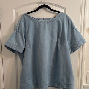 Martha Stewart Light Denim Wash Women's Top
